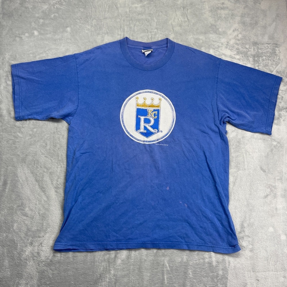 Vtg‎ Kansas City Royals Shirt Mens L Blue Lee MLB Baseball Sports Crew Neck Tee
